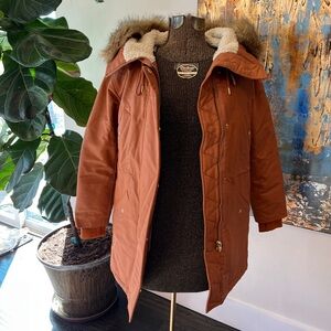 J. Crew Perfect Winter Parka in Adobe Color Size XSP